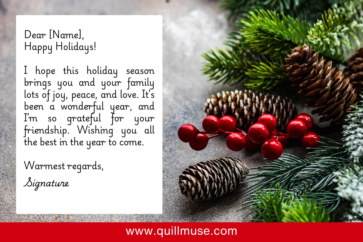 Examples of Holiday Card Messages